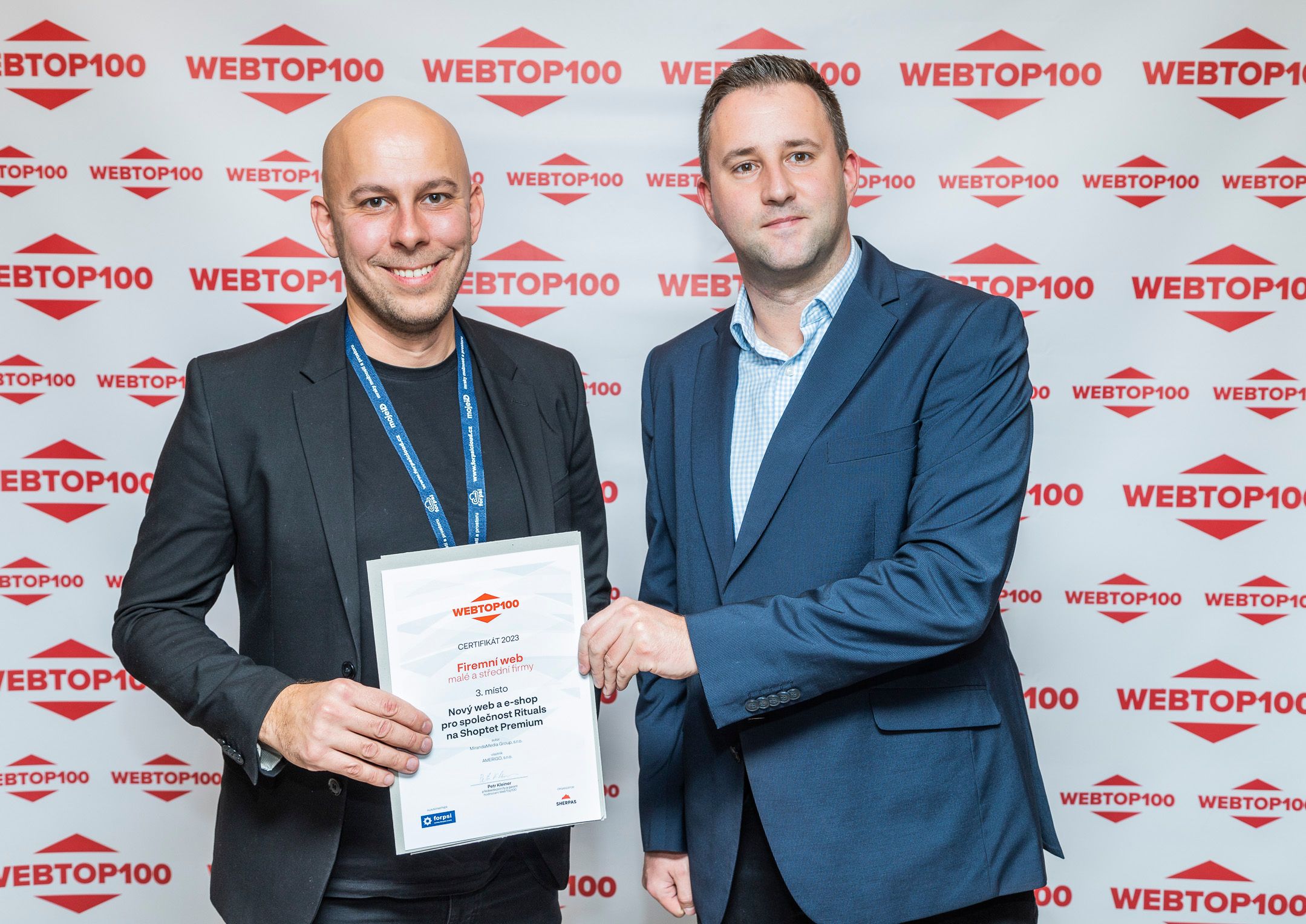 Miranda získala ocenění v soutěži WebTop100 v kategorii Firemní web